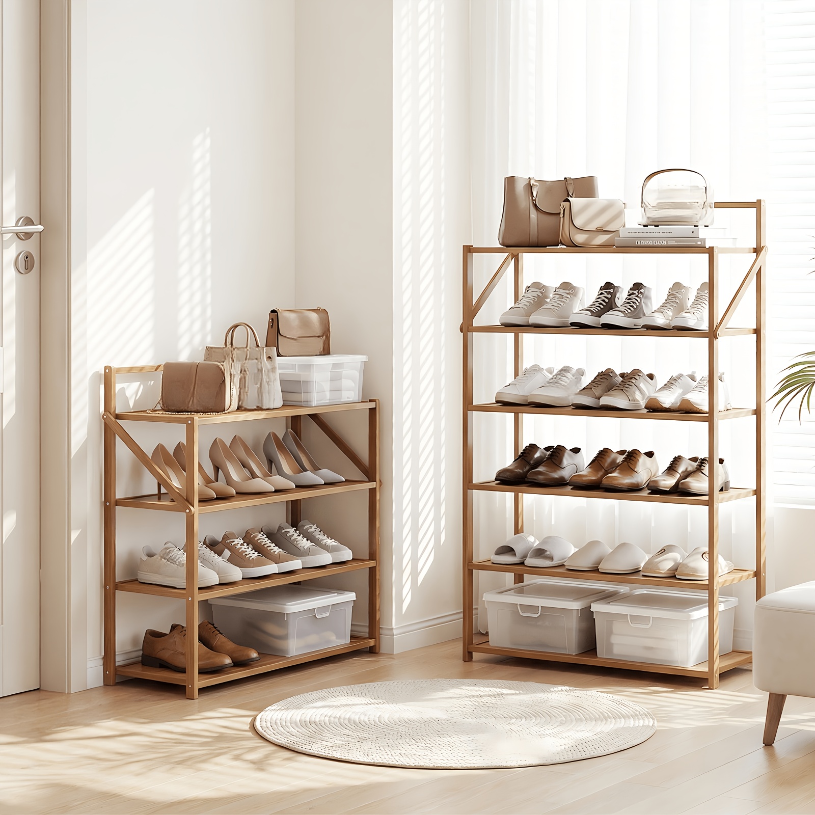 immagine dell'articolo scarpiera pieghevole  , salvaspazio, chiusura a fibbia di   capacità, struttura stabile, stile   versatile, adatta per  , bagno, soggiorno, garage, guardaroba, organizzatore e porta scarpe multifunzionale per la casa