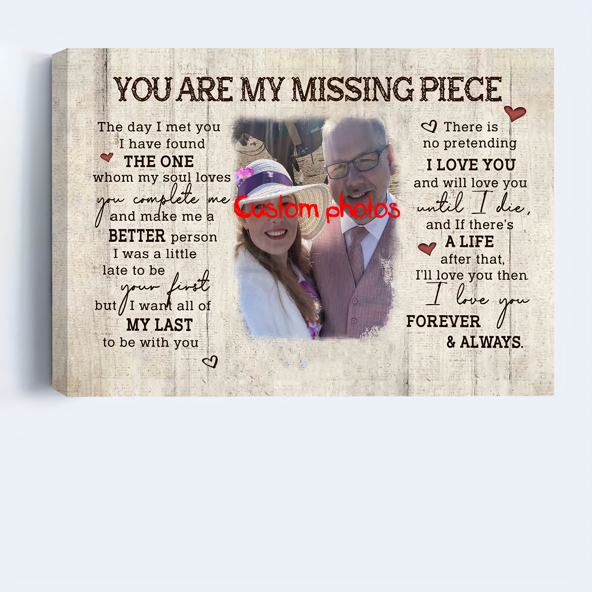 Custom Photo You Are My Missing Piece - Couple Personalized Custom