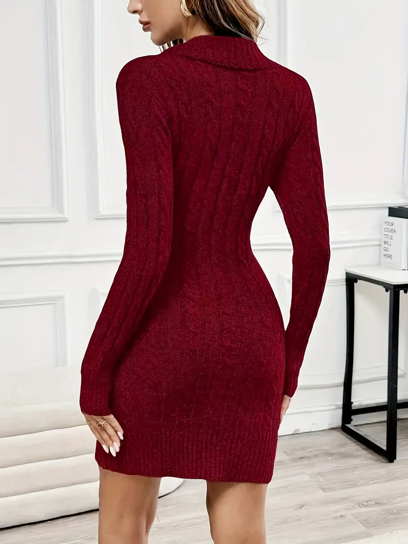 womens comfortable red sweater dress v neck long sleeves - Temu Nigeria womens comfortable red sweater dress v neck long sleeves - Temu Nigeria