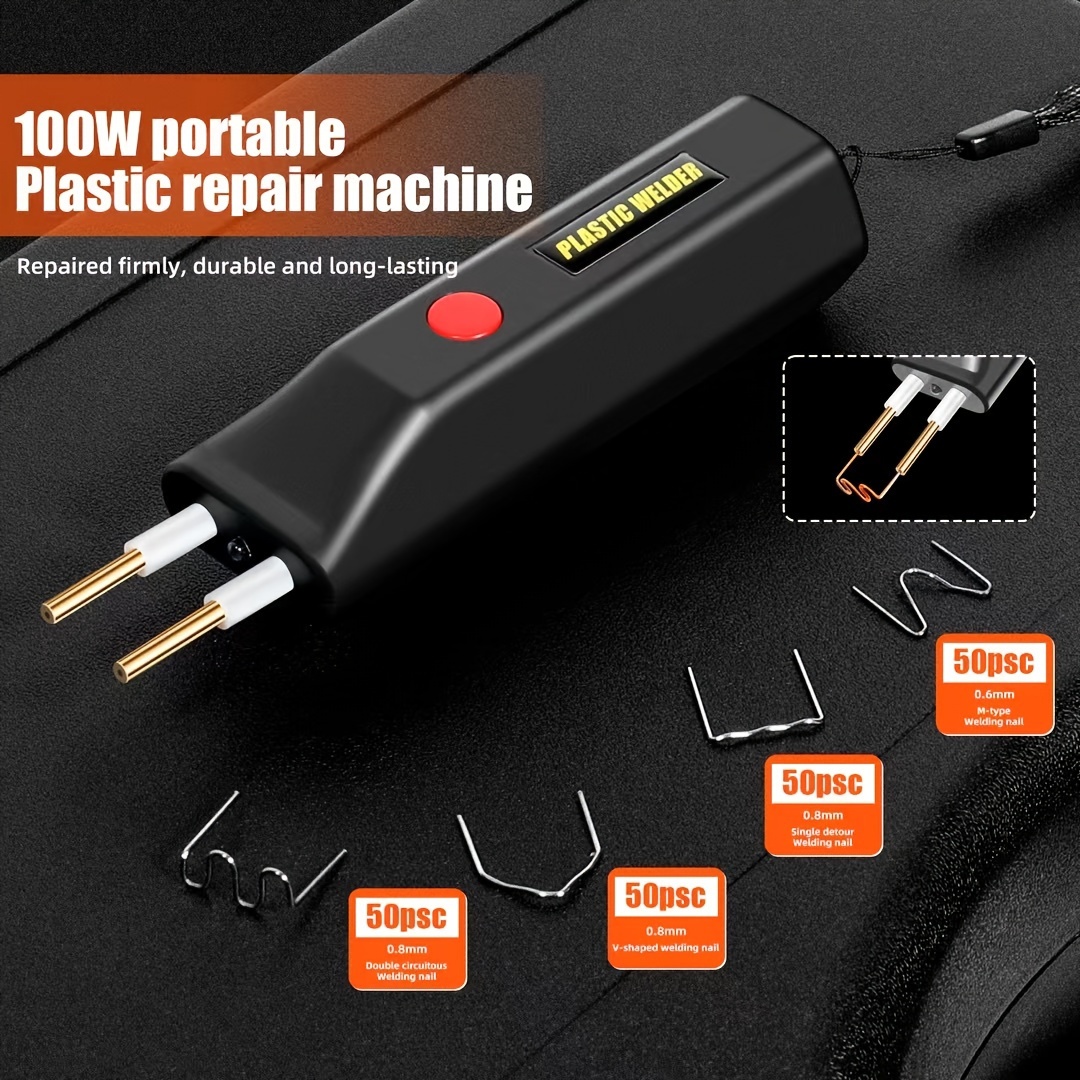 

100w Cordless Portable Machine Battery Rechargeable Hot Stapler Car Bumper Repair Electric Tool