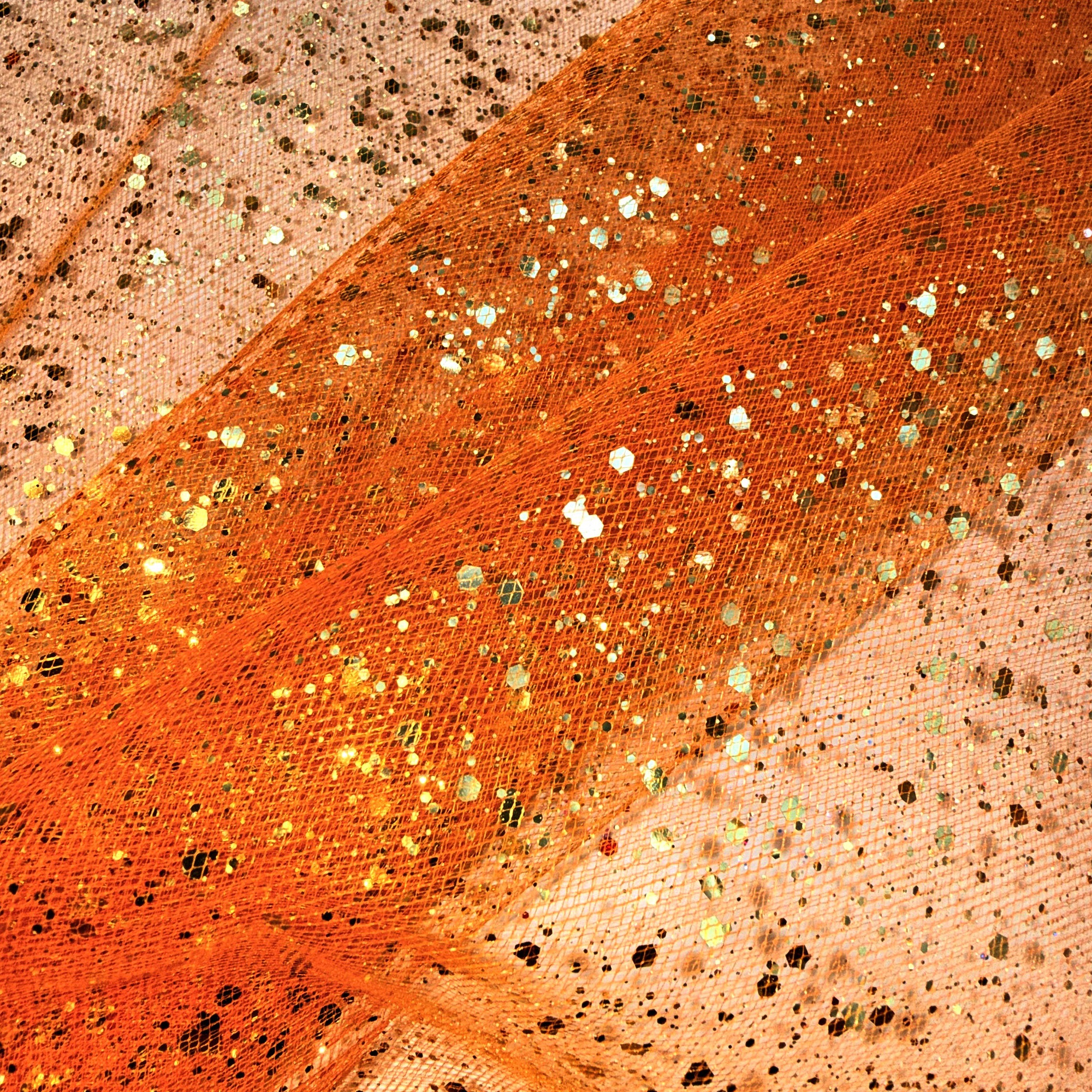 TEMU Tissu hexagonal à paillettes étincelantes 50X150Cm, motif géométrique élégant en tulle transparent multicolore pour de bricolage et de mode,