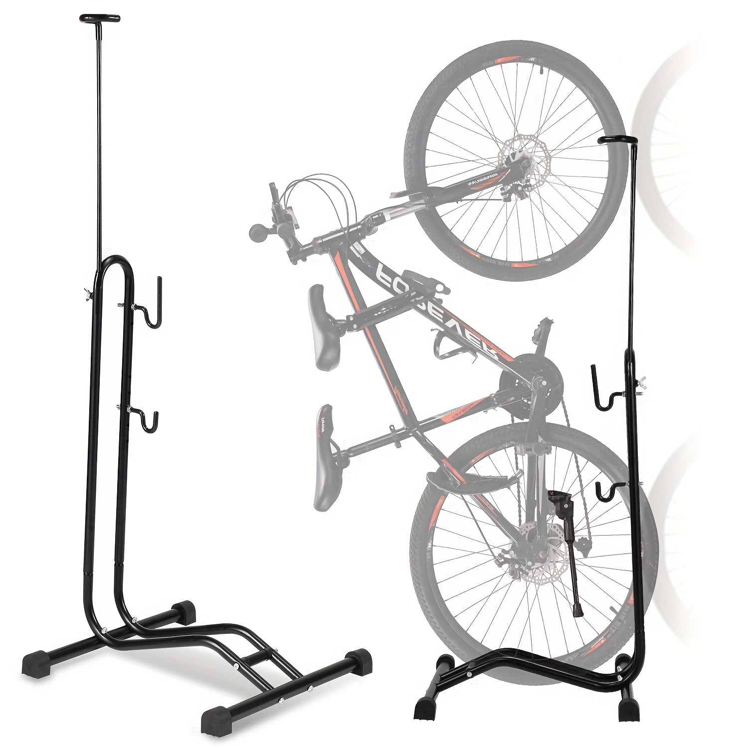 3-in-1 Floor Bike Stand For 20 To 29-inch Bikes, Horizontal And Vertical Maintenance Stand, Height Adjustable, Suitable For Front Or Rear Wheel