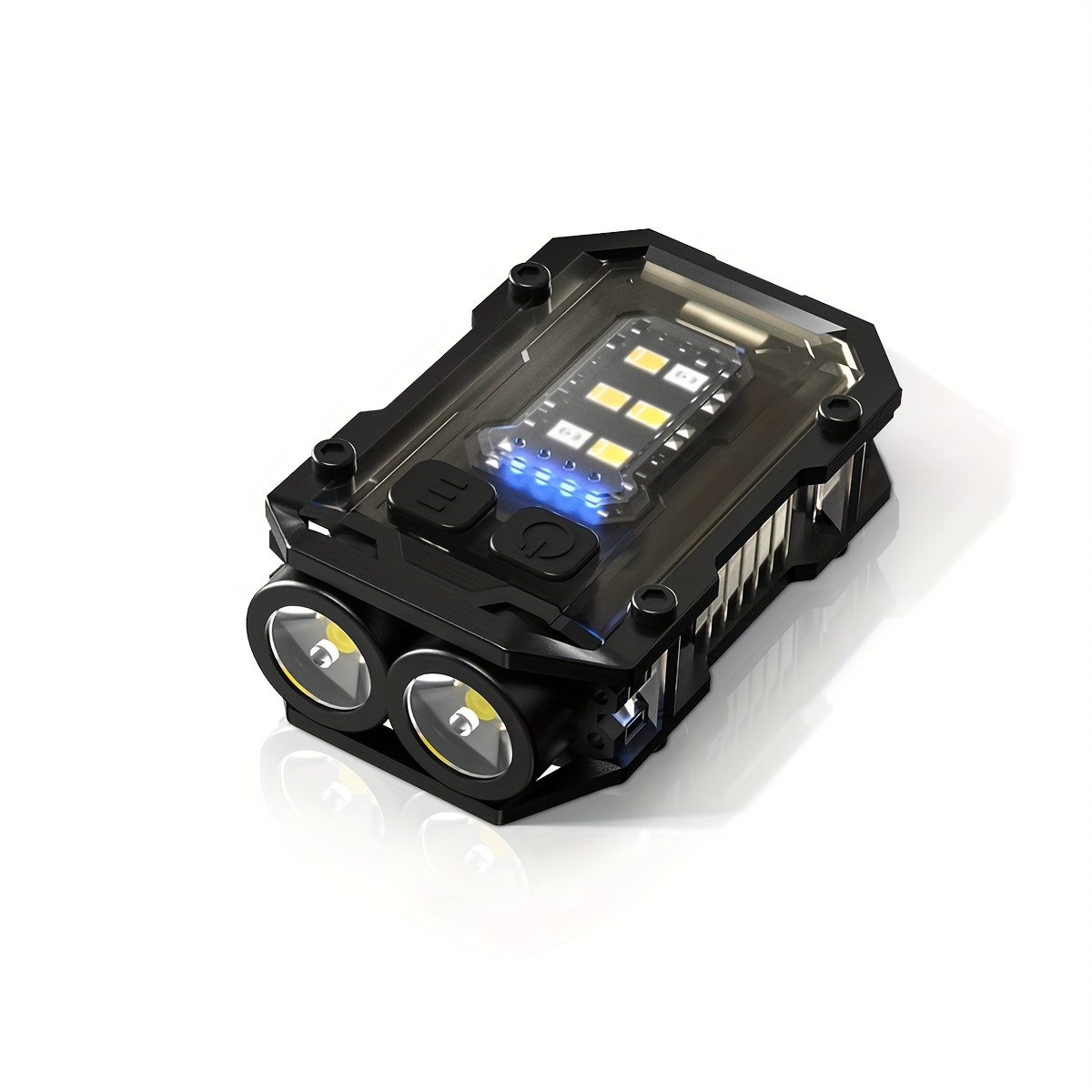

Warsun Portable Mini Keychain Light Led High Bright Flashlight Dual Light Source Camping Fishing Torch Lamp