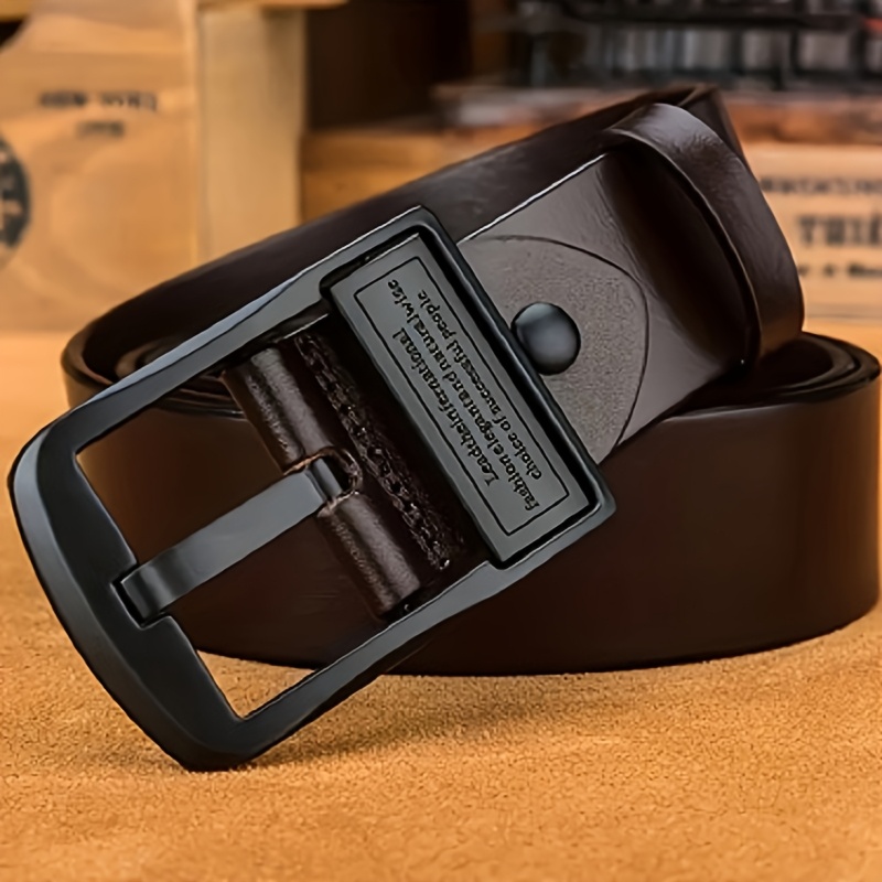 Men's Belt, Vintage Pin Buckle Double-Sided Strap Business Casual Trousers Waistband