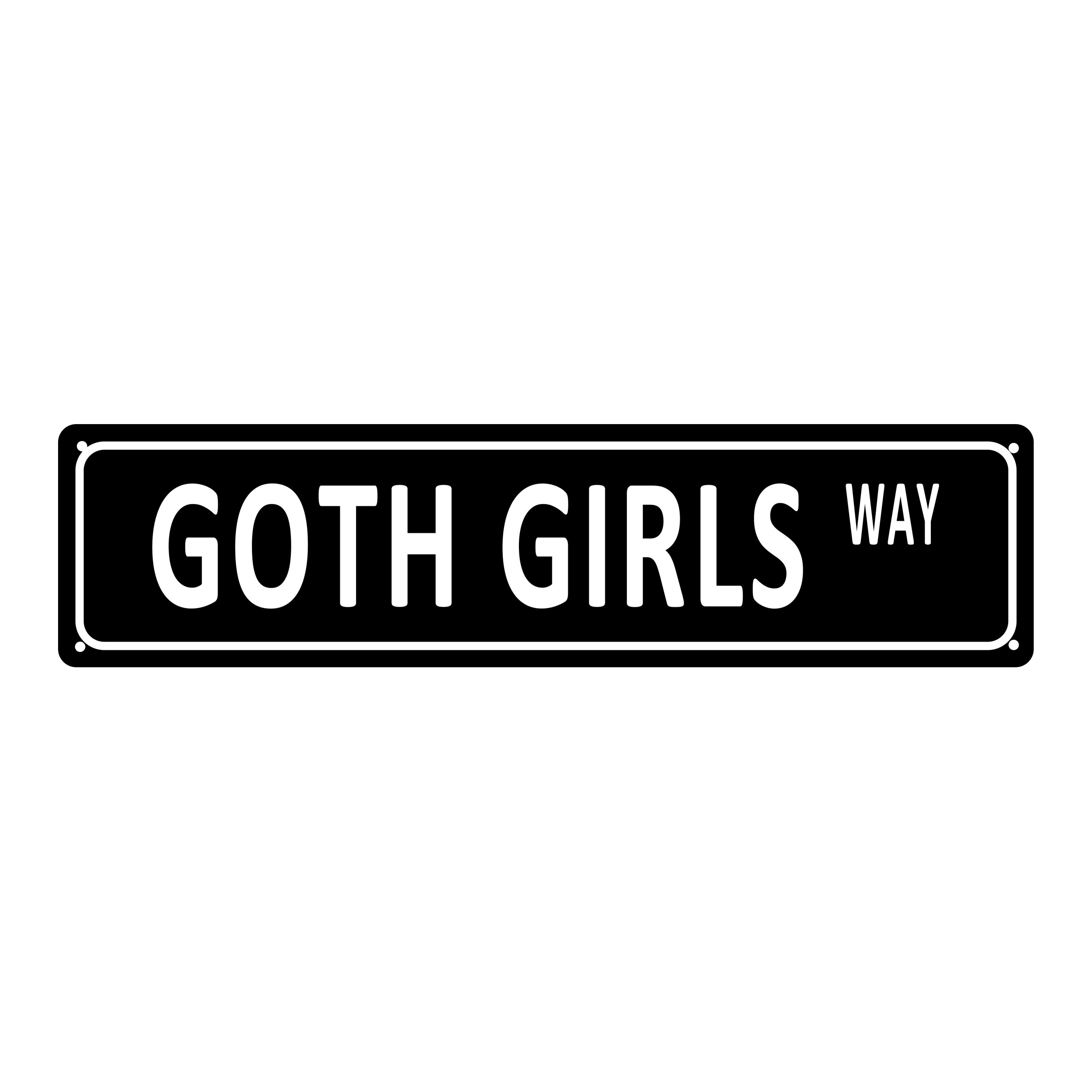 

Goth Girls Way" Humorous Metal Tin Sign (15.75"x3.94") - Perfect For Home, Bar, Cafe, Garage & Farmhouse Decor