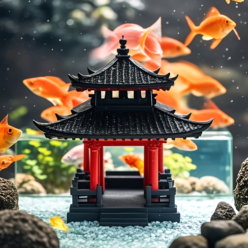 Aquarium Angler Statue Sandstein - Asiatische Zen Dekoration 10cm Für Garten & Zuhause