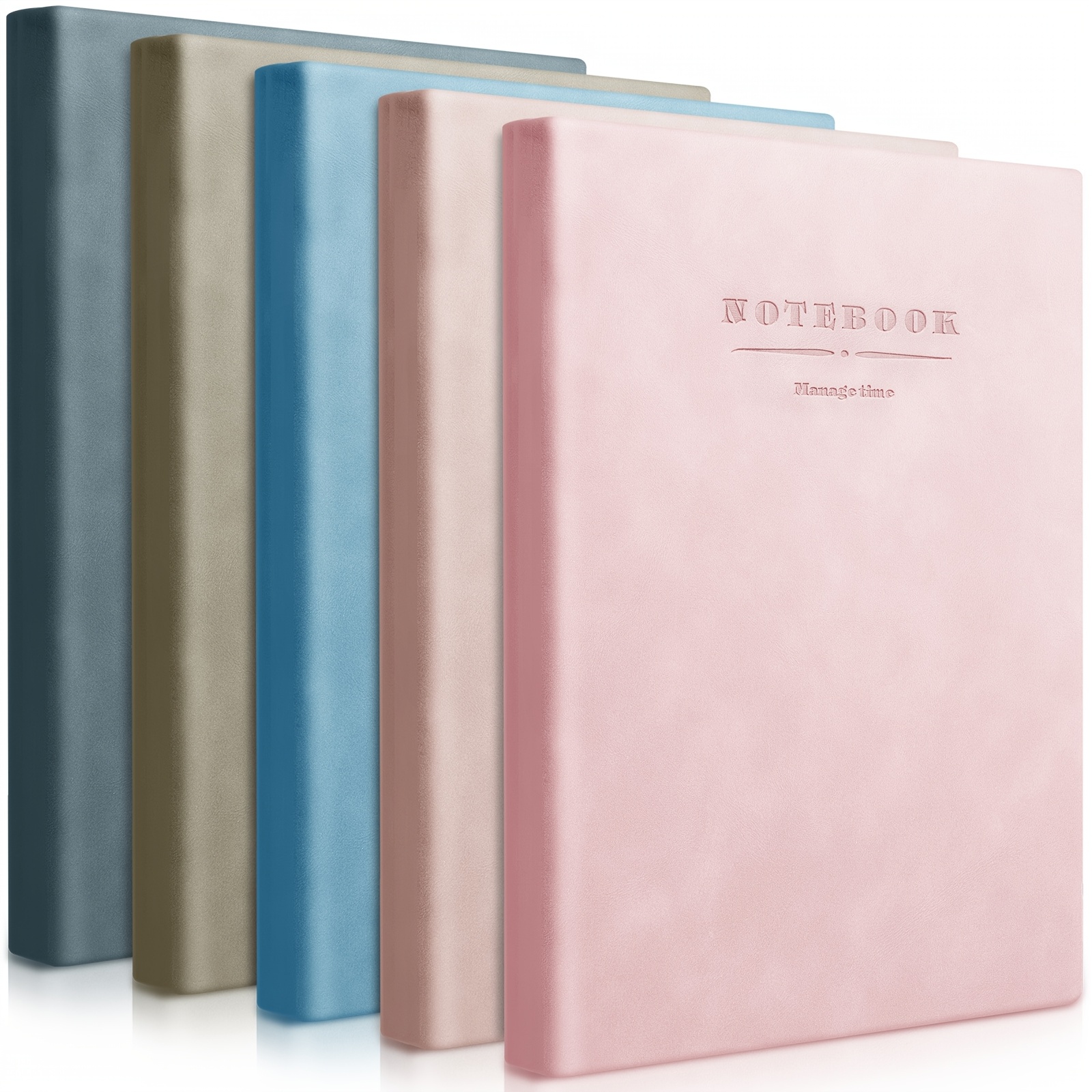 5pcs a4   leather notebooks 360 pages lined thick paper softcover hardcover options     and business writing 8 5 x 11 multicolor Product details 1