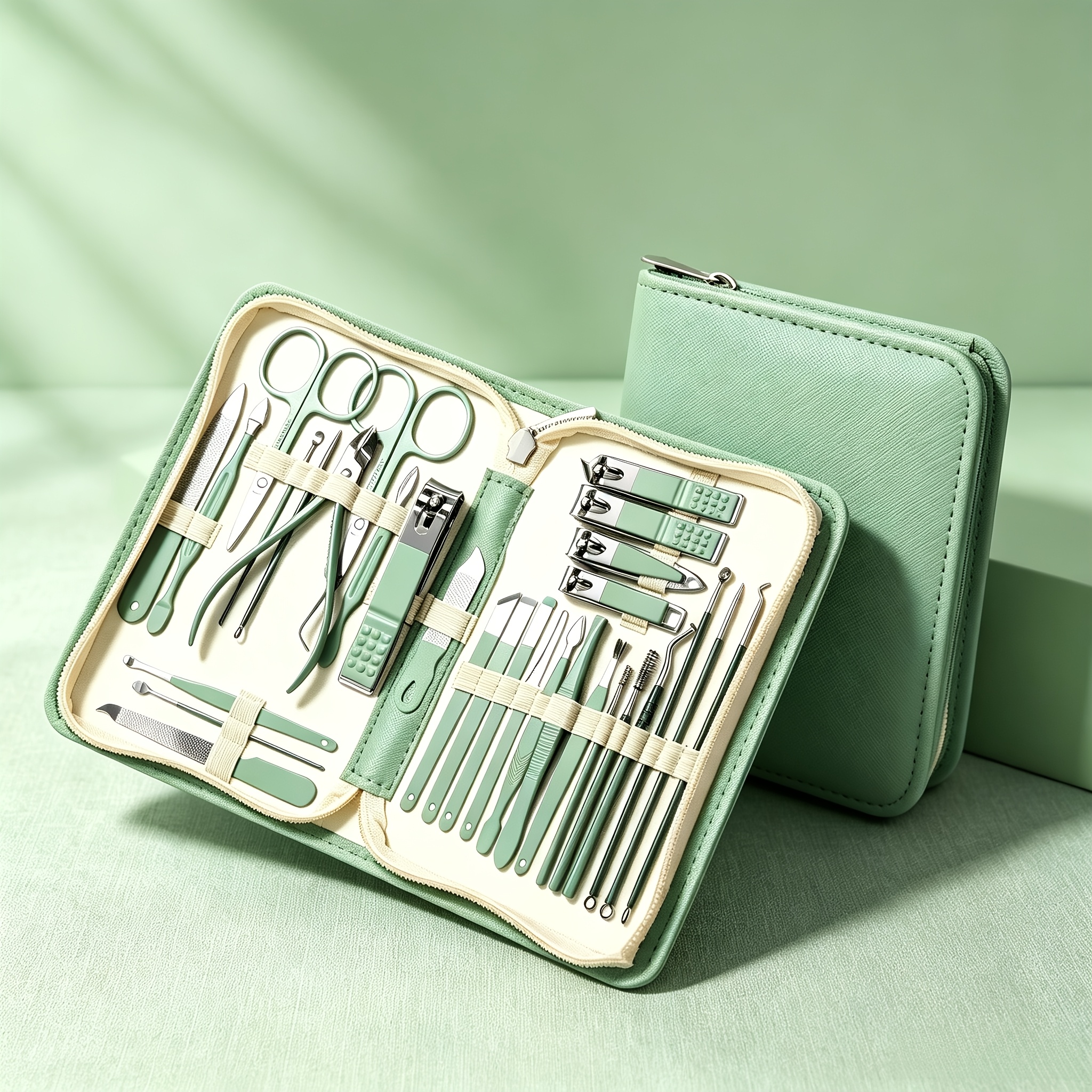 Purple Complete Nail Clipper Set with Storage Bag