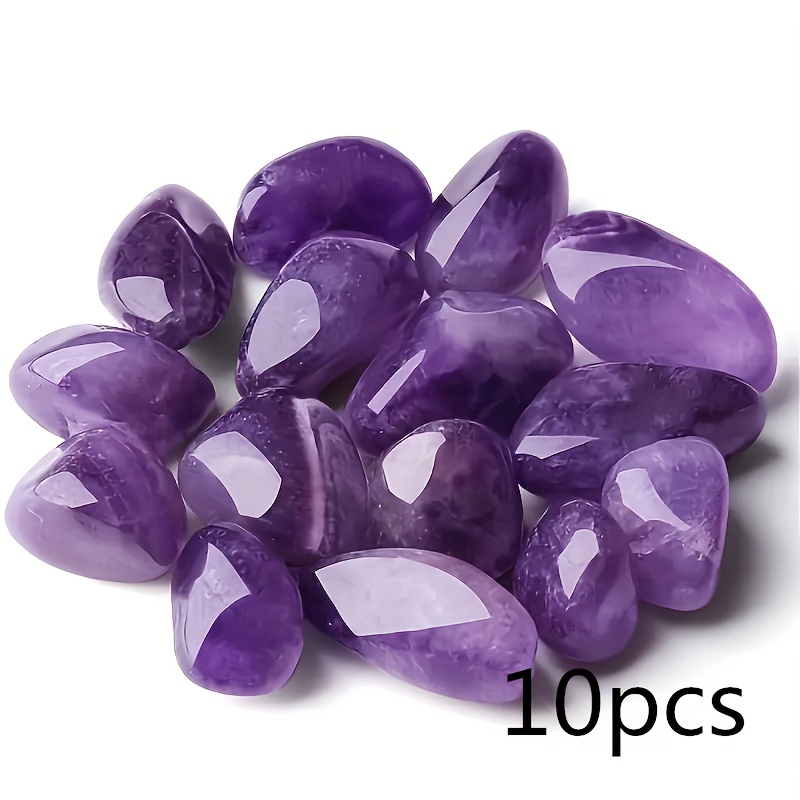 TEMU 10pcs Natural Polished Stones - Irregular Pieces For Home Decor, Jewelry Making, Vase Filler, Wire Wrapping & Holiday Gifts (easter, Valentineâ
