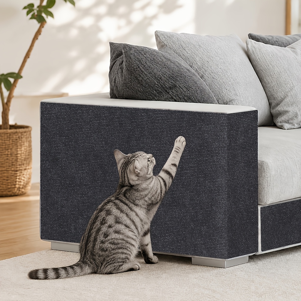 TEMU Tablero rascador autoadhesivo para gatos, para reposabrazos de sofá engrosada y , a prueba de arañazos para puertas de muebles y paredes, tapete