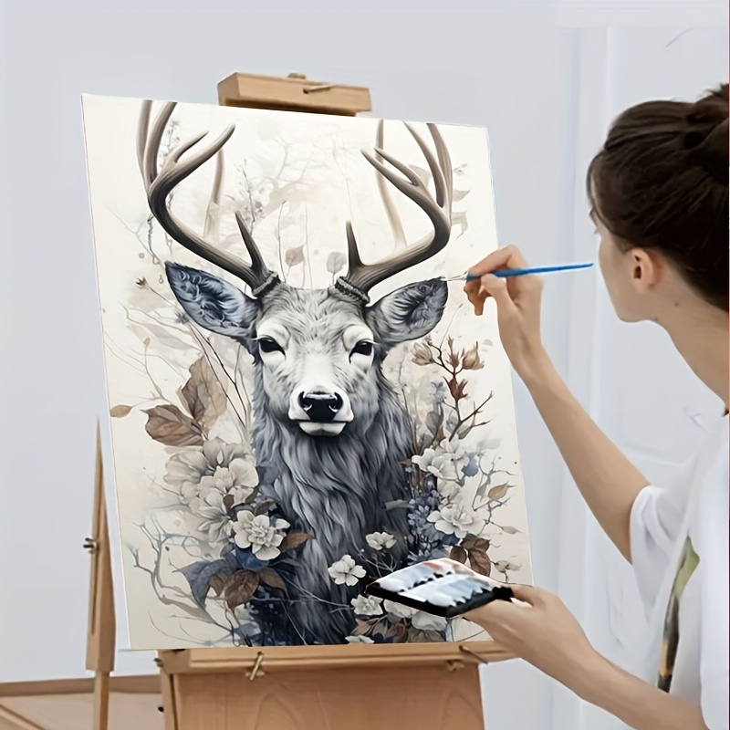 Image of Professional Art Use, 1 Adult Beginner Digital Painting Kit, Art Gift, Paint By Numbers, Suitable For Beginners - Equipped With Acrylic Paint, Canvas