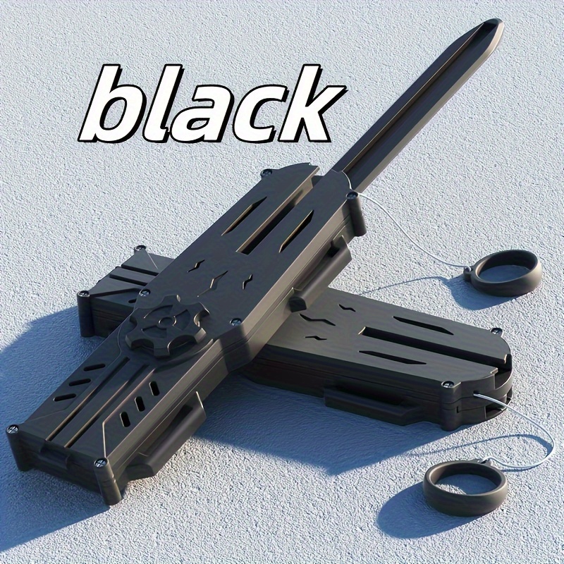 

Black Color Plastic Wrist Blade Gimmick Toy, Pull-out Folding Novelty Weapon, Puzzle Action Sword For Kids And Adults, , Fun Play, Ideal For Gifts