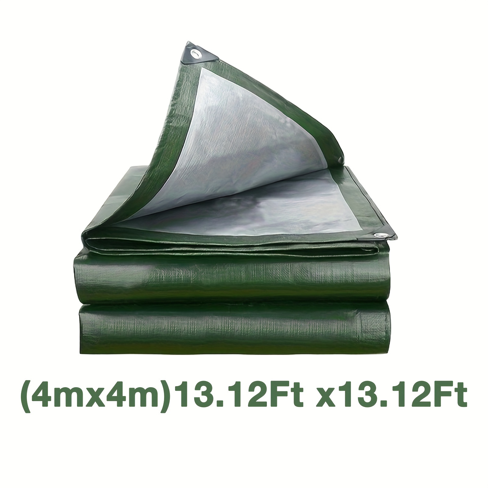 TEMU Bâche robuste 1 pièce, intempéries, bâche en polyéthylène plastique 140 g/m², œillets métalliques renforcés, résistante à la , convient pour le