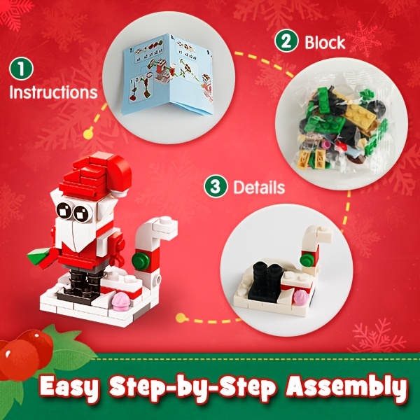 D-FantiX Christmas Advent Calendar 2024 For Kids, 24 In 4 Building Blocks Toy Sets, 24 Days Christmas Countdown Calendar, Xmas Gift For 6-12 Years Old Boys Girls Teen, Christmas Stocking Stuffers Kids