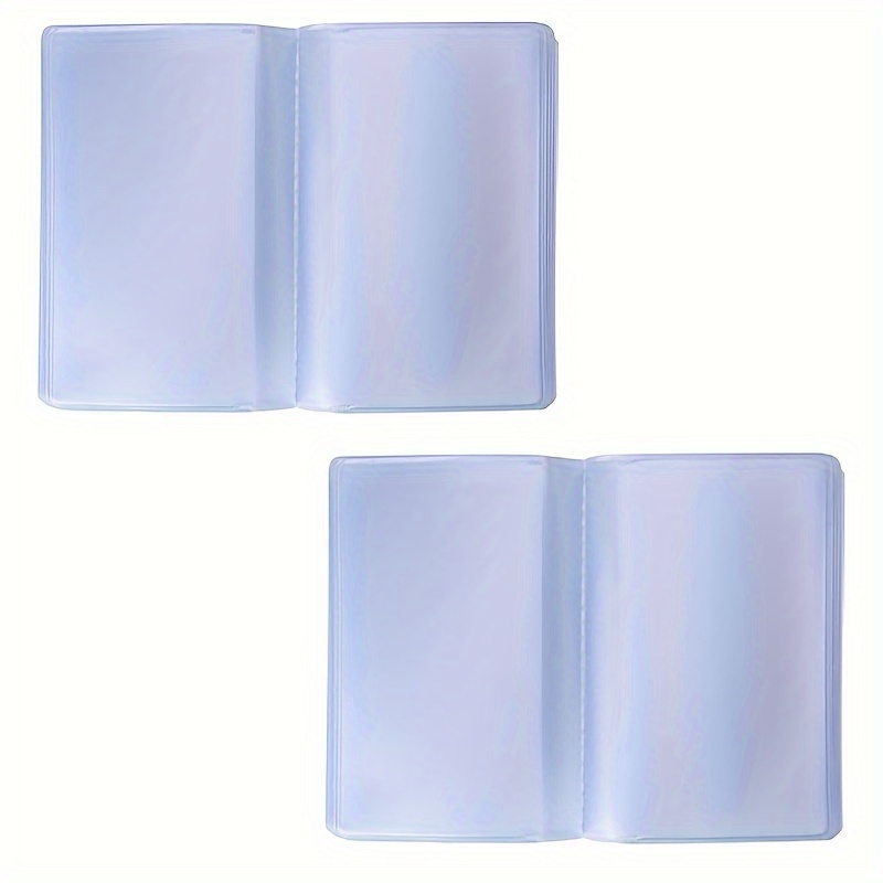 

2-pack Transparent Plastic Wallet Inserts, Credit Card Holder With 10 Pages, 20 & 10 Slots, , No Closure, Unlined, Maintenance