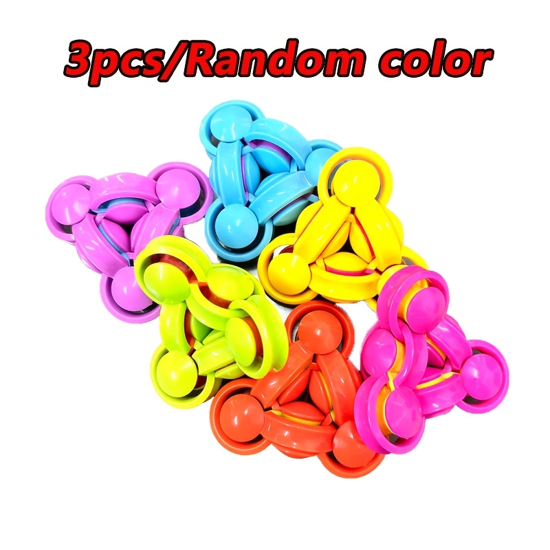 Image of Random Colors 1/3/6/9pcs Triangle Wireless Flip Fingertip Toy - Perfect For Party Favors, Easter And Holiday Gifts, Cool Toys For Teens, Random Colors For Halloween/thanksgiving/christmas/easter