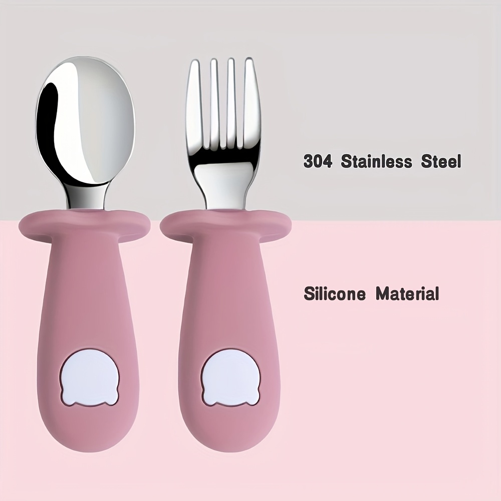 Customized Baby Toddler Silicone & Stainless Steel Tableware Set