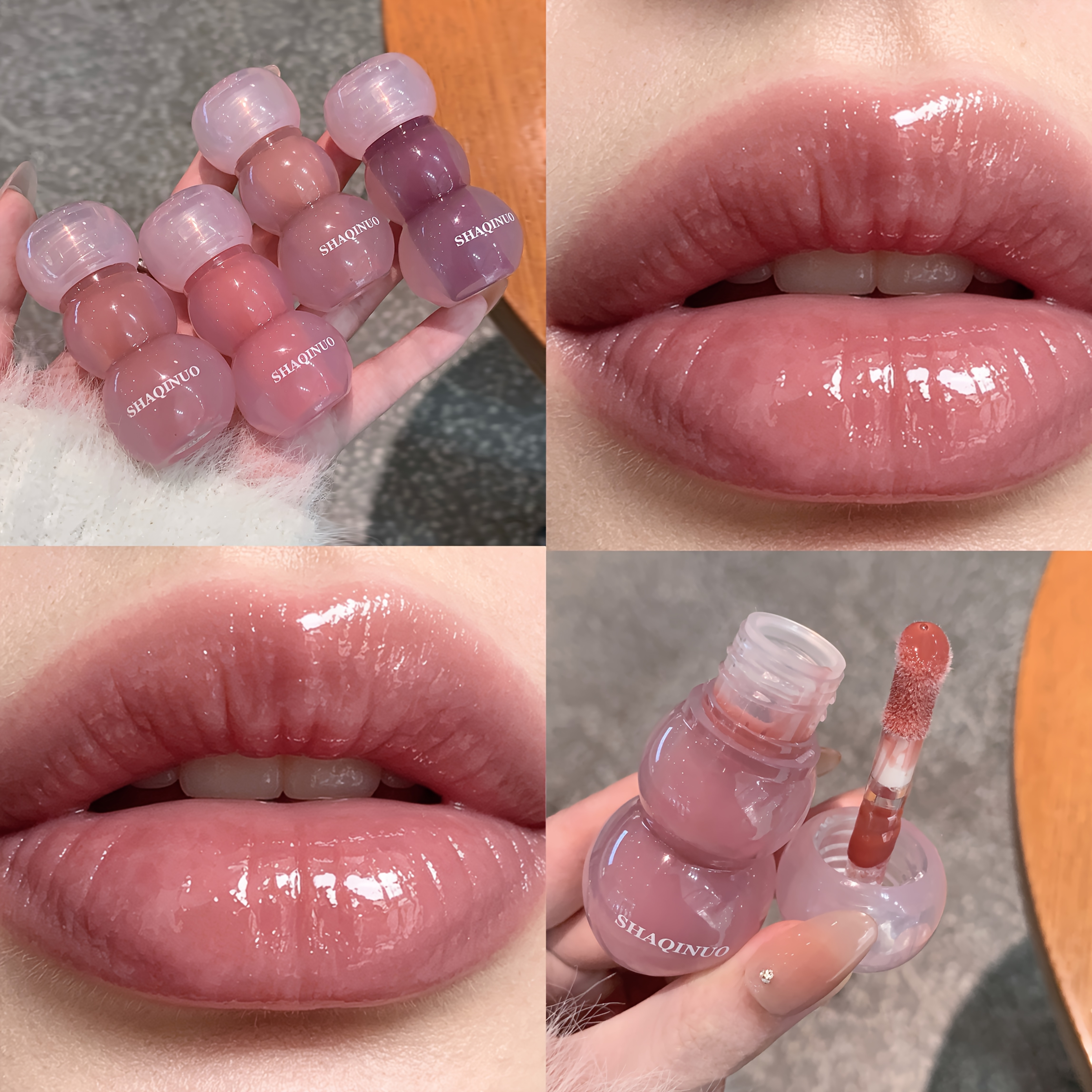 Clear Watery Lip Glaze for Moisturizing Mirror Finish