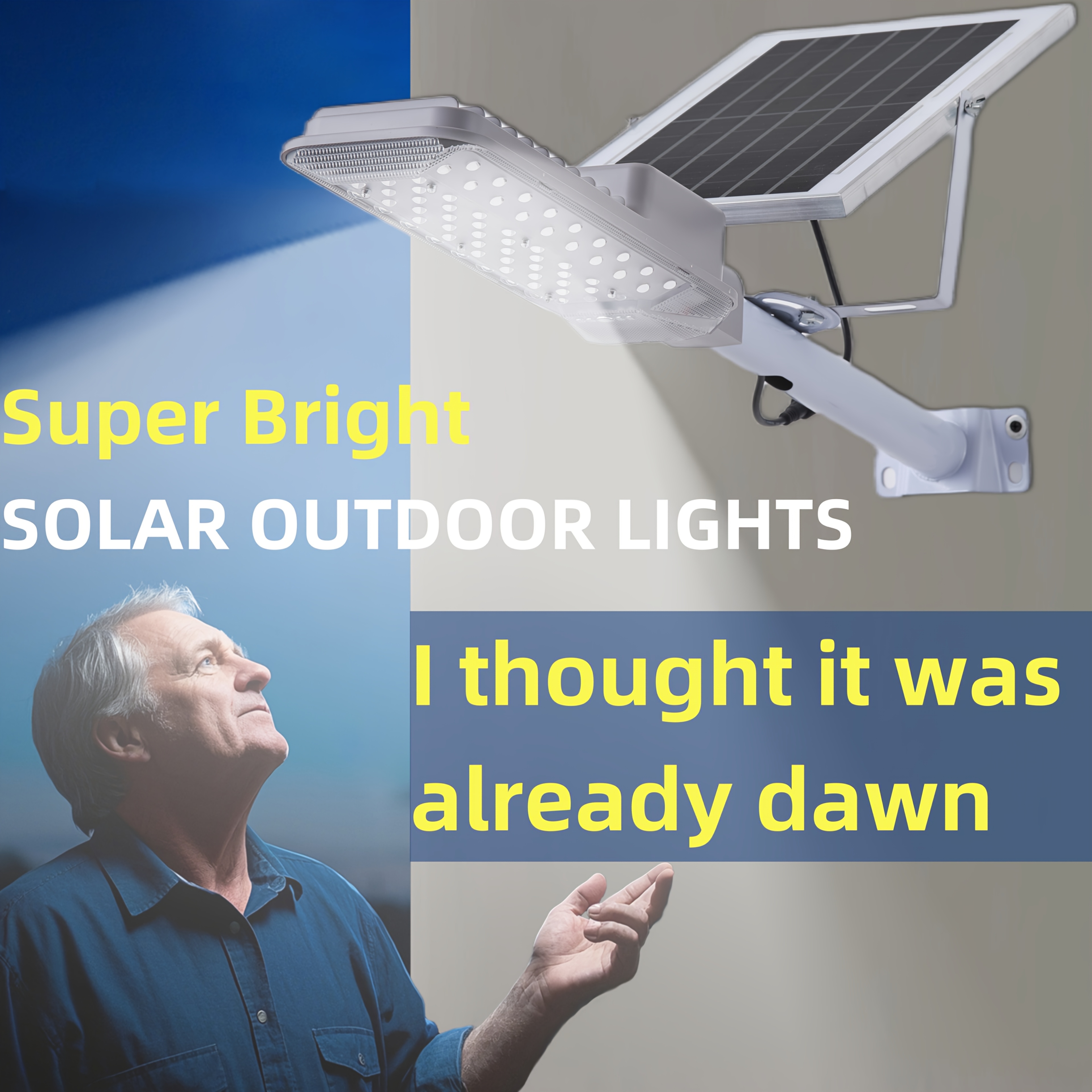 

Solar Outdoor Street Light, 6500k 74led Solar Street Light Dusk To Dawn, Solar Flood Light Wide Angle Motion Sensor And Remote Control For Commercial Area Lighting Yard