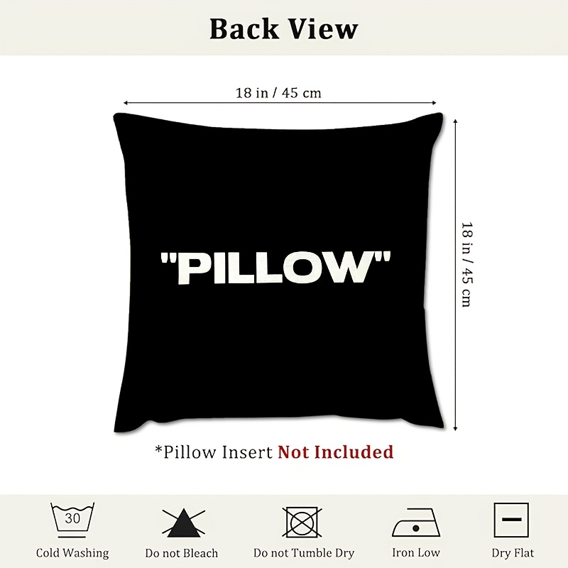   a standard pillowcase featuring a   and   quote made of polyester and printed on   measuring 45 72x45 72 cm   perfect for bedrooms sofas dorm rooms and offices