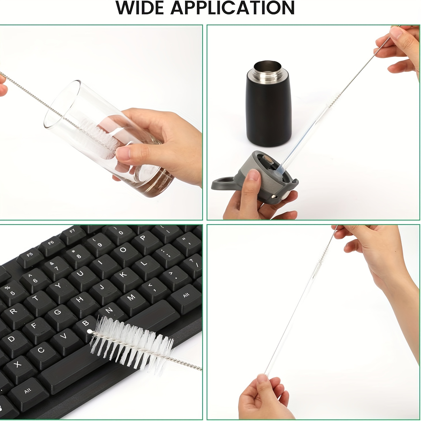 2/4/6pcs Extra Long Straw Cleaning Brush Set