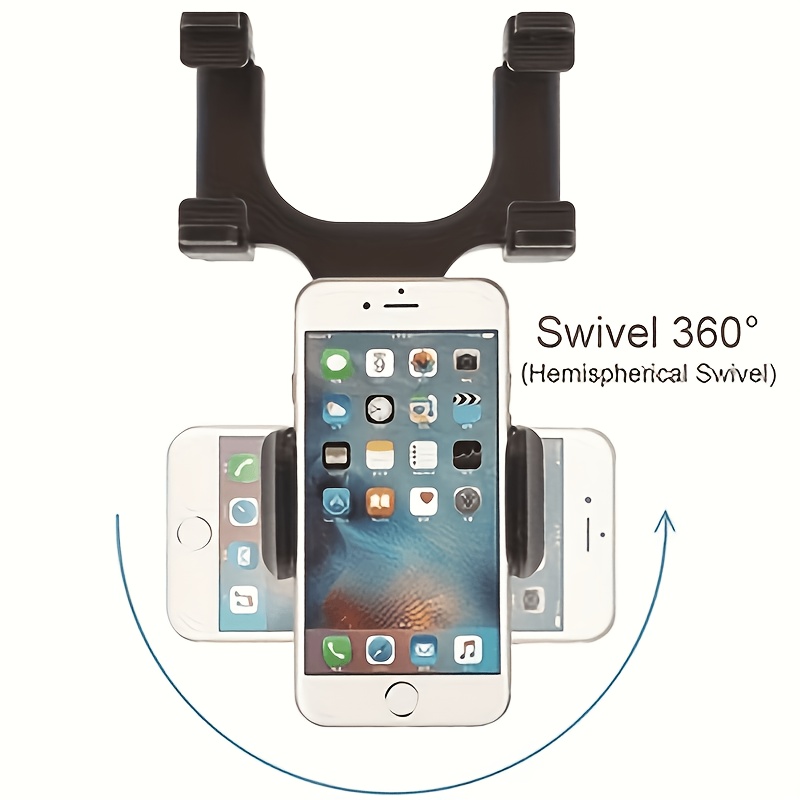 360° Adjustable Car Phone Holder - Durable Plastic, For Gps Smartphones, Ideal For Vehicle Mounting, Car Mounting Accessory|adjustable Phone Holder|plastic Construction, Phone Holder For Car