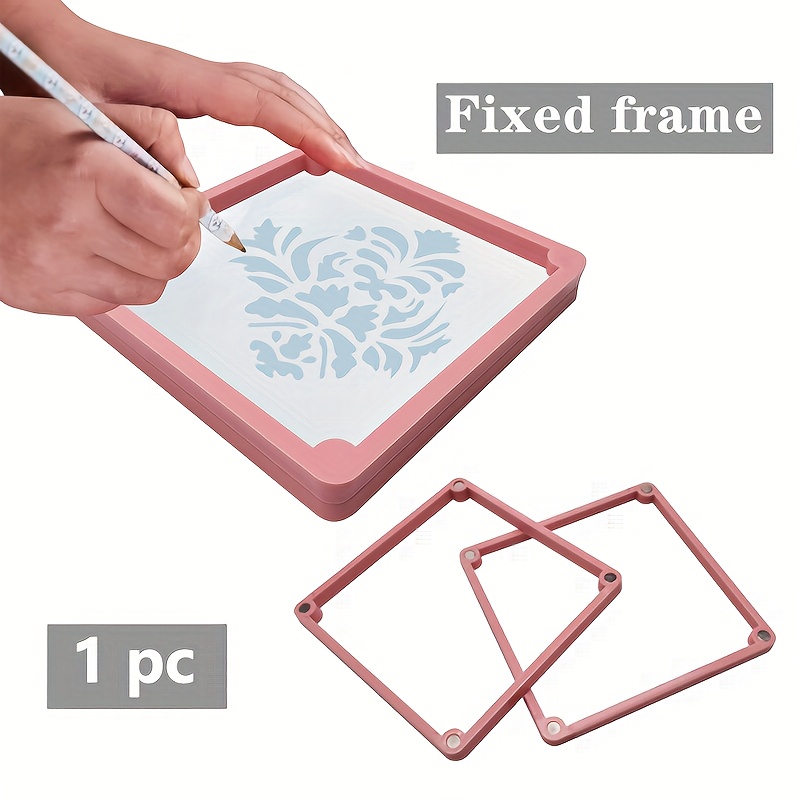1pc creative diy outline coloring baking tool flower spray mold fondant mold printing fixing frame cookie icing cookie decoration painting auxiliary frame