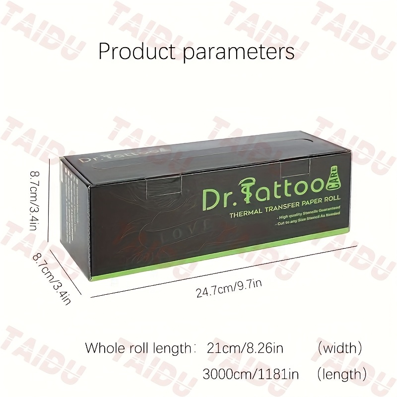 30m whole box dr tattoo thermal transfer paper roll high quality durable   unscented   with no electricity or battery needed for tattoo stenciling professional   grade