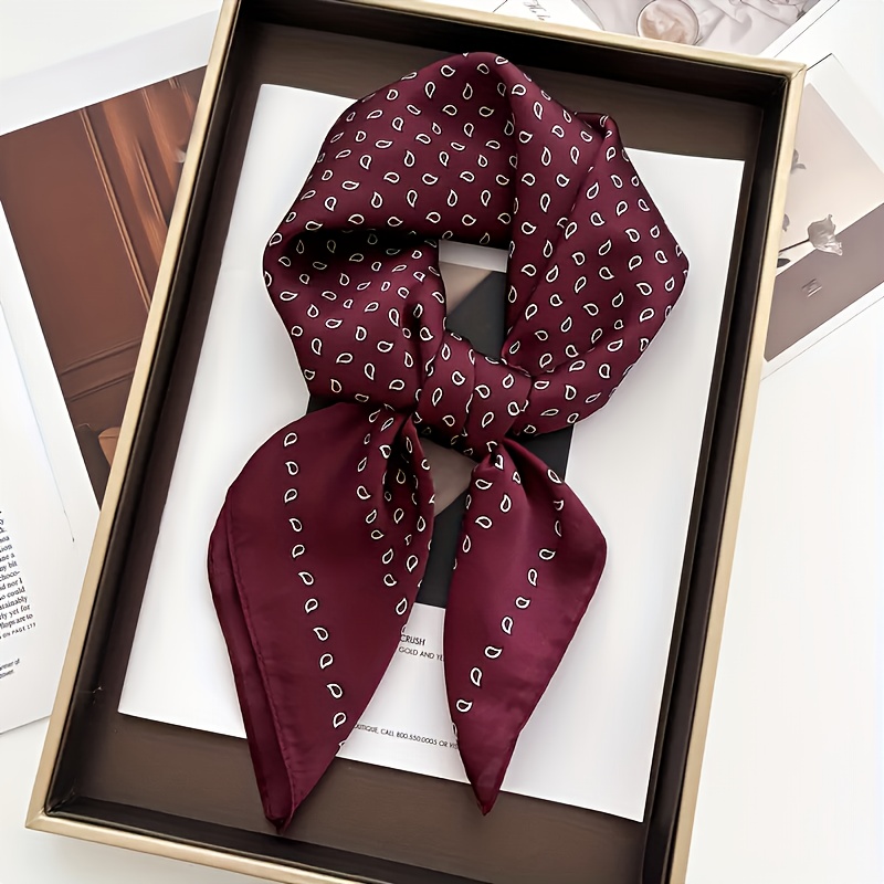 E-shop 1 Stück Elegantes -Druck Quadratisches Tuch für Damen – Atmungsaktiv, Vielseitig, Casual Accessoire, Handwäsche oder Chemische Reinigung,