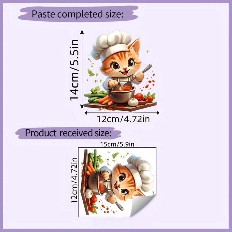 Cat Wall Stickers For The Kitchen, Suitable For Decorating Walls Room And Kitchen