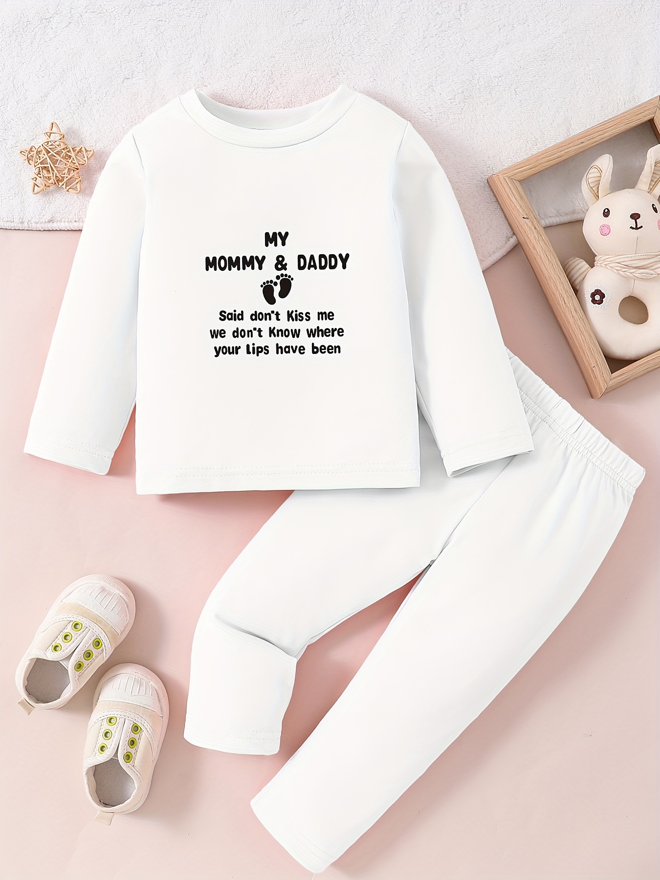  Conjunto casual de 2 piezas de ropa de bebé niña