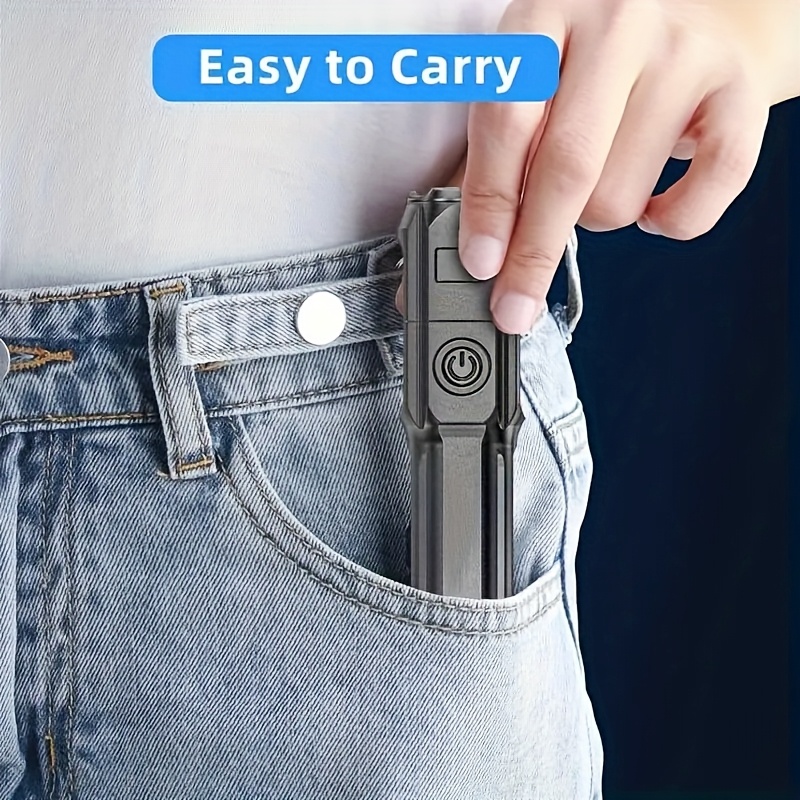 Strong Light Zoom Flashlight Cross-border Outdoor Multi-function Portable Home Small Flashlight Telescopic Zoom Lighting Lamp