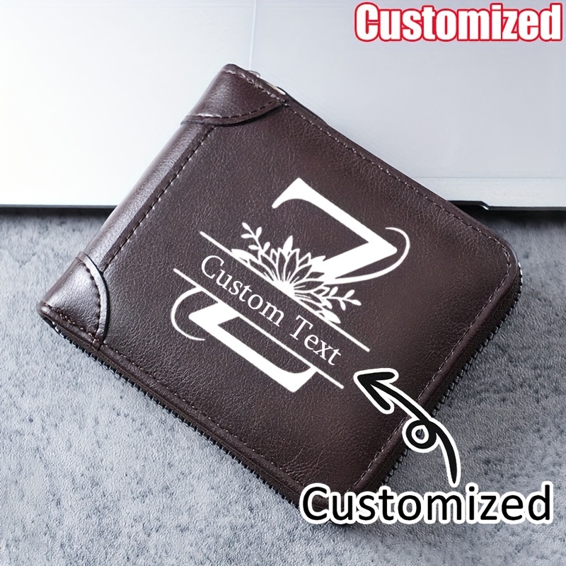 1pc customized text retro wallet 26 initials - Temu Japan