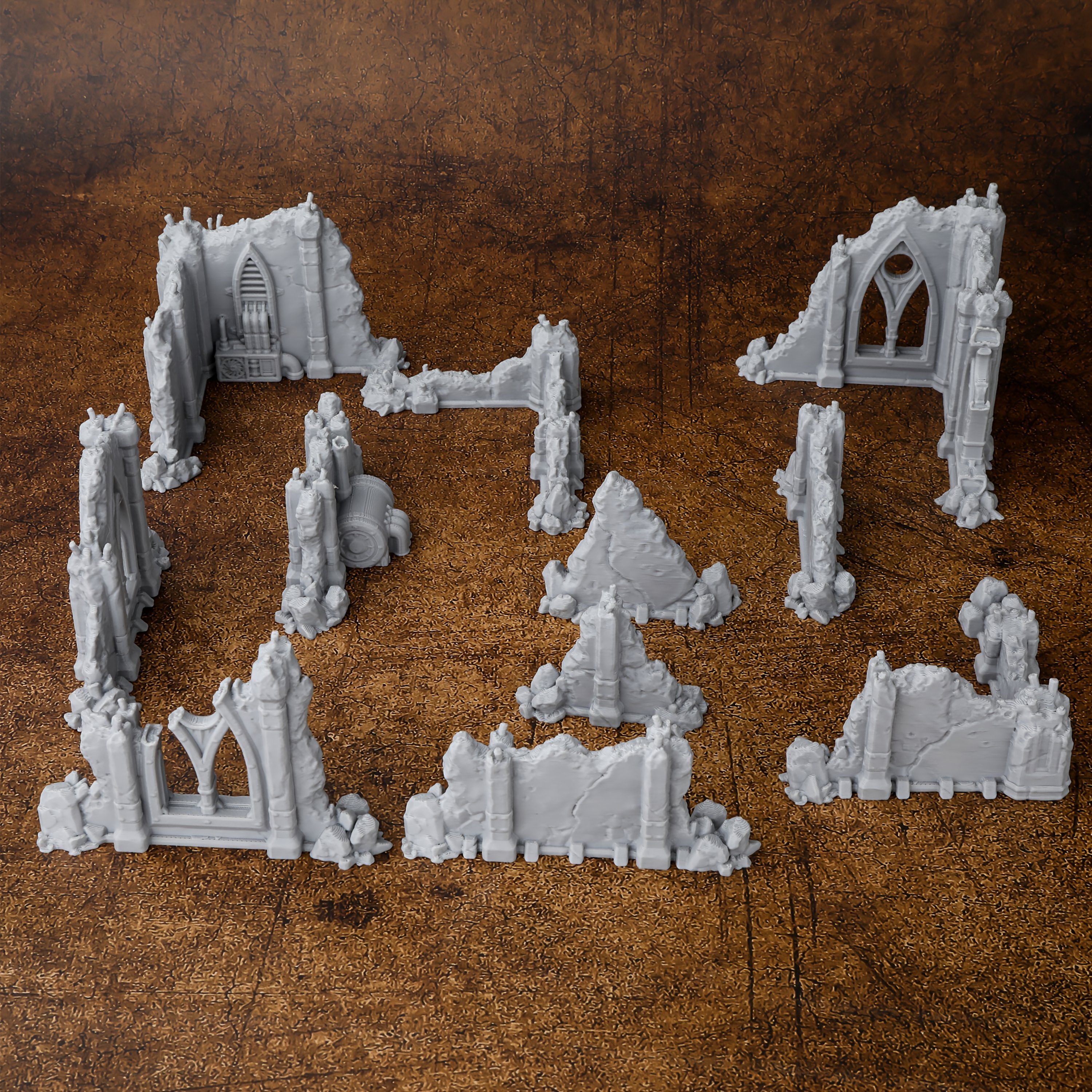 Ruins Terrain Set 11pcs Modular Rpg Role-playing Board Game Additions For Enthusiasts Ttrpg Building Terrain Scenery Set Compatible With Tabletop Games