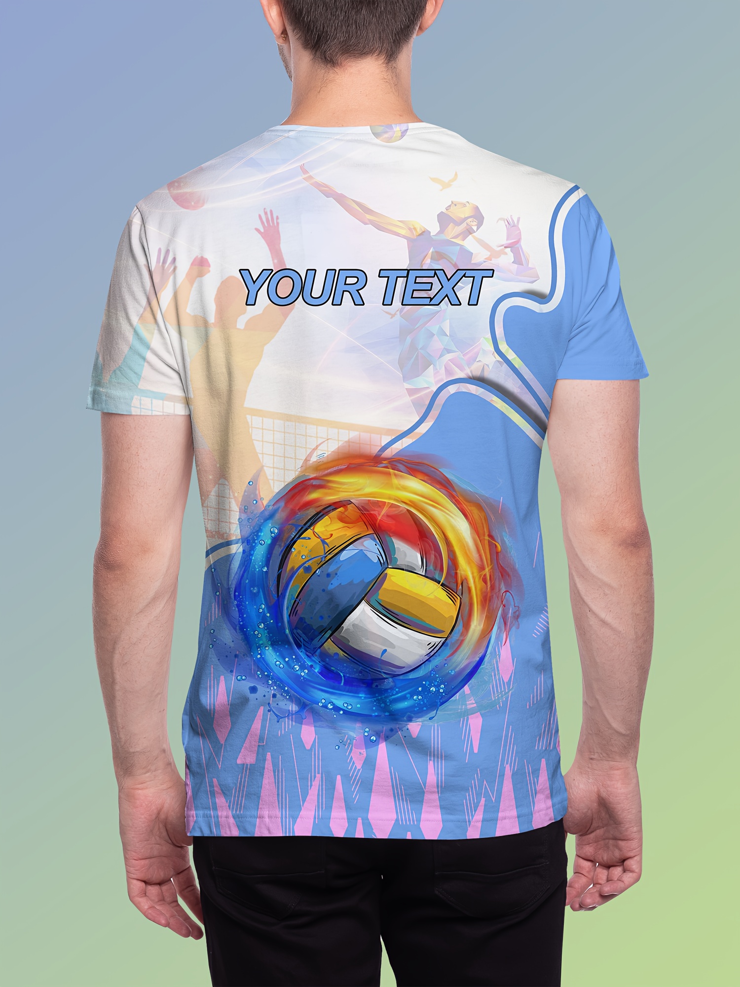 custom short sleeve volleyball shirts a stylish theme - Temu Oman
