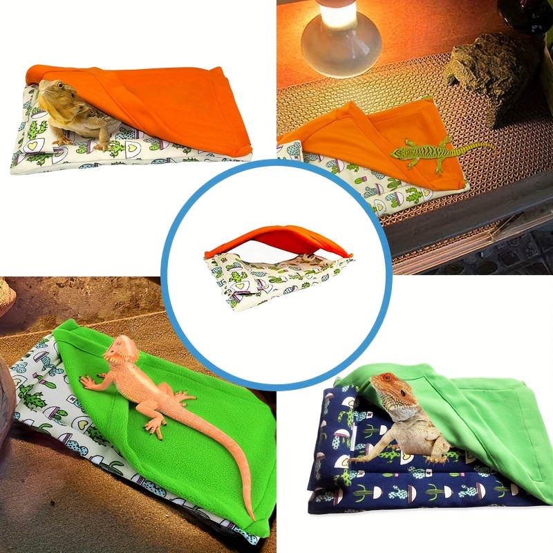 Sleeping Bag Set for Reptiles, Including a Pillow And Blanket, Designed for Bearded Dragons And Suitable for Guinea Pigs, Rats, And Hamsters - Image 9