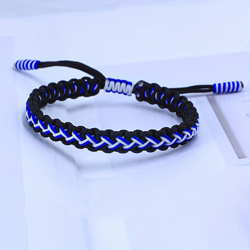 Image of Casual, , Versatile, Color-, Multi-colored Hand-woven Cord Bracelet For Beach Surfing, Friendship, Streetwear, Unisex, And Couples
