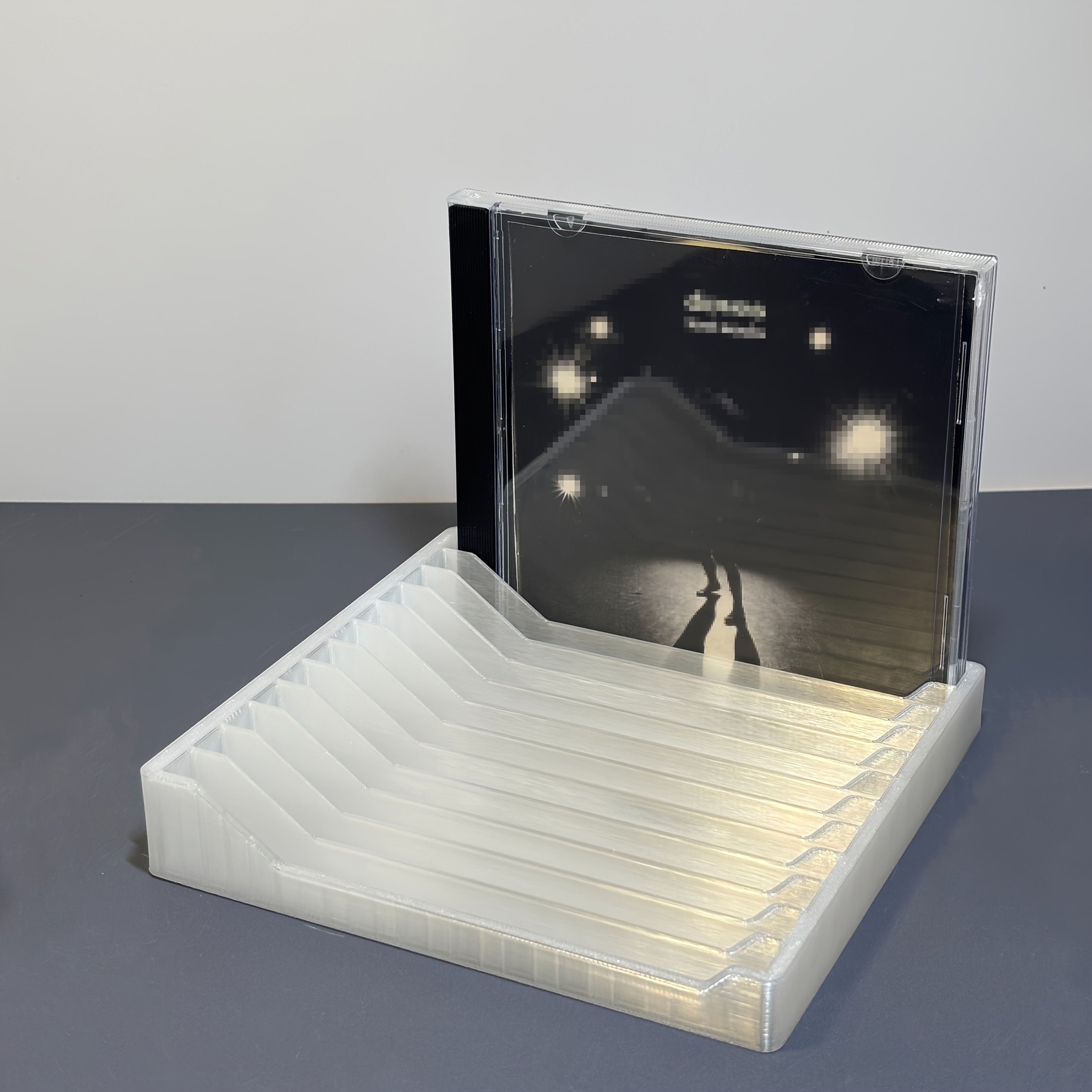 TEMU Organizador de Armazenamento para CDs e DVDs com 12 Compartimentos - Caixa de Exibição de em Plástico Durável com Design Minimalista Elegante
