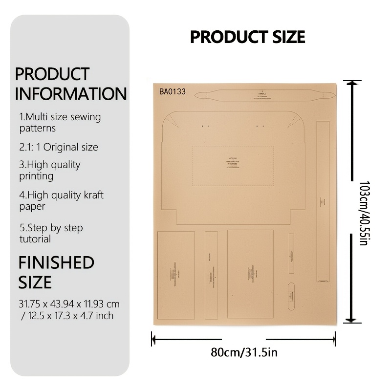 TEMU 【商品名】ノートパソコンバッグ ソーイングパターン、初心者向けソーイングパターン、再利用可能なノートパソコンバッグ ソーイングパターン、簡単ソーイングプロジェクト、写真説明書付き、手作りバッグ ソーイングパターンセット、クラフト愛好家へのギフト