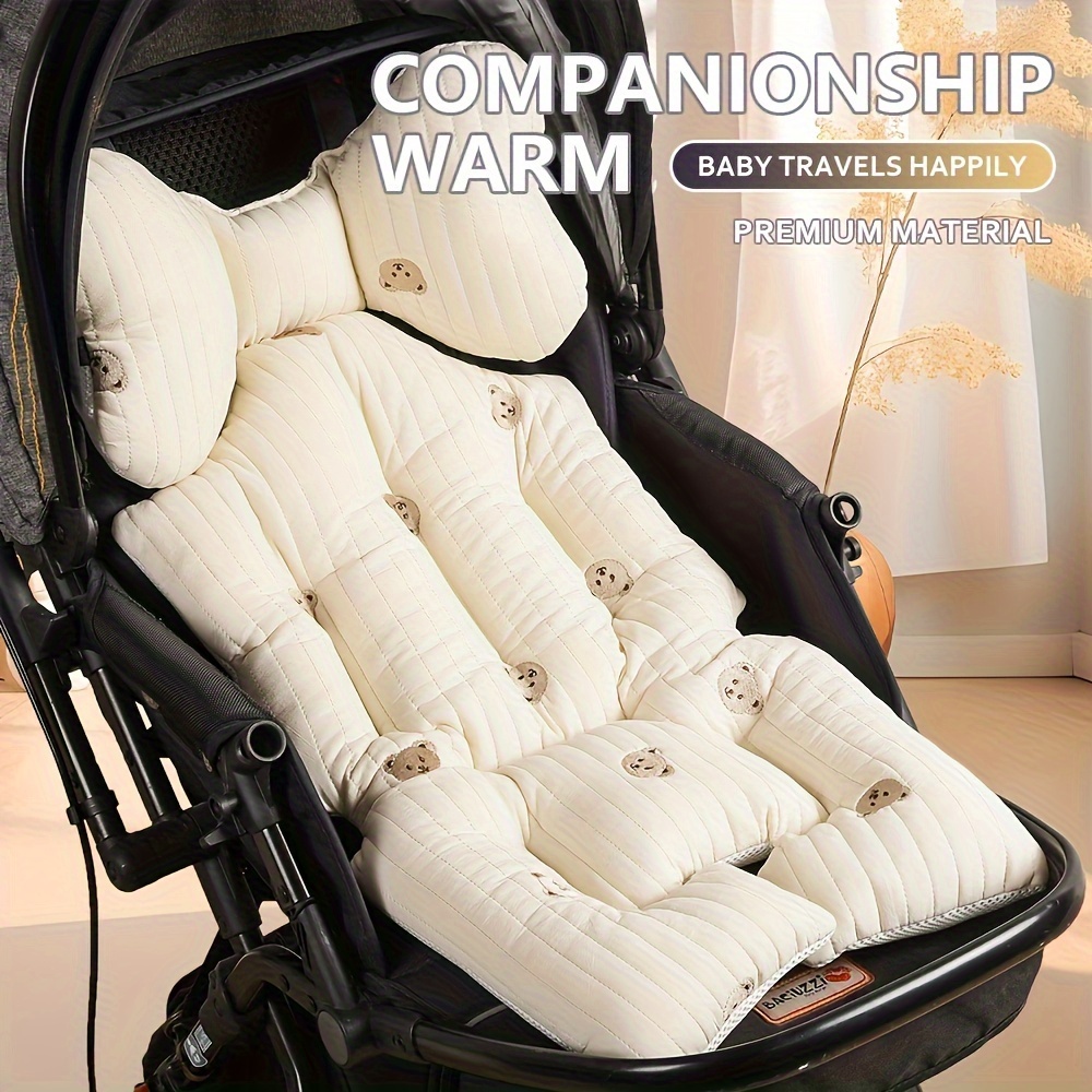 Soft Stroller Cushion for Youngsters, Cozy Beige