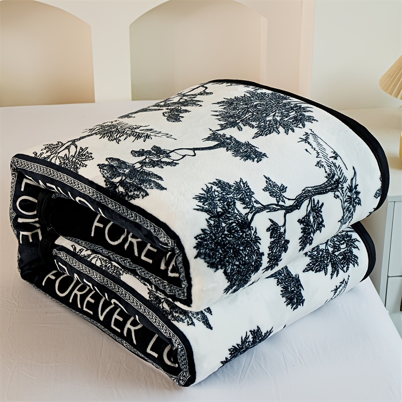 TEMU 1pc Cloud Mink Fleece Blanket, With A , Soft And Comfortable, Versatile For Multiple Uses, Machine Washable, Does Not A Pillowcase