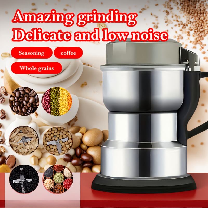 A Multifunctional Electric Grinder, Suitable for Grinding Grains And Spices, Equipped with a US Plug, Ideal for Home Kitchen Use (Not for Wet Grinding)