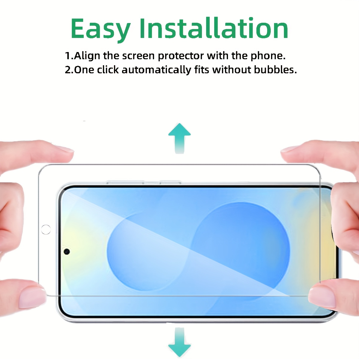 Pack of 3 High-Definition Fully Transparent Tempered Glass Screen Protectors, Compatible with Samsung Galaxy S25 / S25+ / S25 Ultra, Supports Ultrasonic Fingerprint Unlocking, Features an Oil-Repellent Coating, Scratch And Shatter Resistant, Smooth Surface, Designed to Be Compatible with Cases, Easy to Install.
