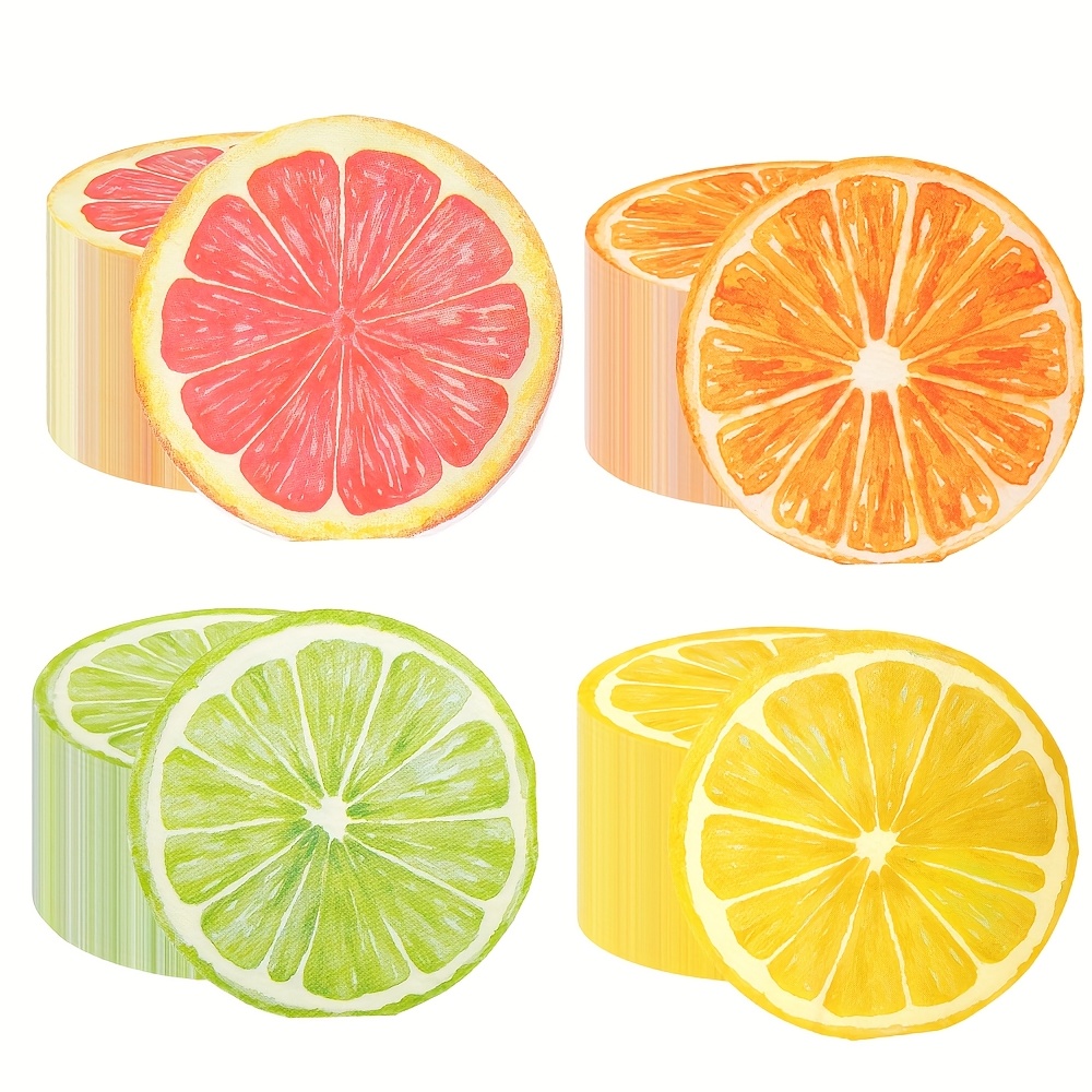40pcs lemon cocktail napkins vibrant   citrus paper napkins with realistic lemon   design 2 ply durable   summer parties birthdays kitchen bathroom decor lemon decor for christmas newyear valentine party events