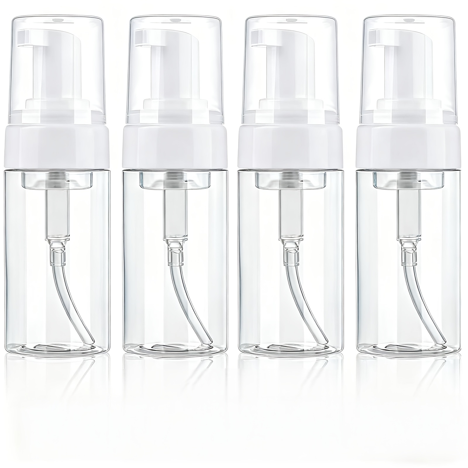 TEMU 4pcs Foam Soap Dispenser Set, 60/100/200ml Travel Foam Spray Bottles, Empty Foam Pump Bottles, Transparent Foam Dispenser For Hand Soap,