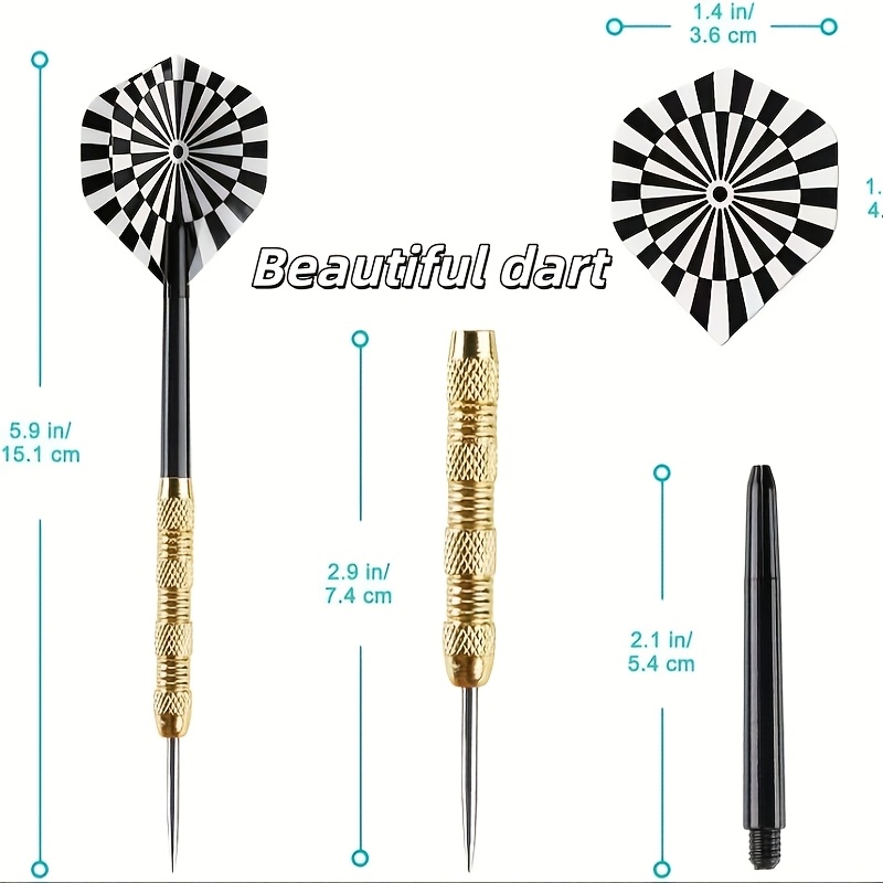 Professional 14g Tip Darts Set with Random Flight Colors