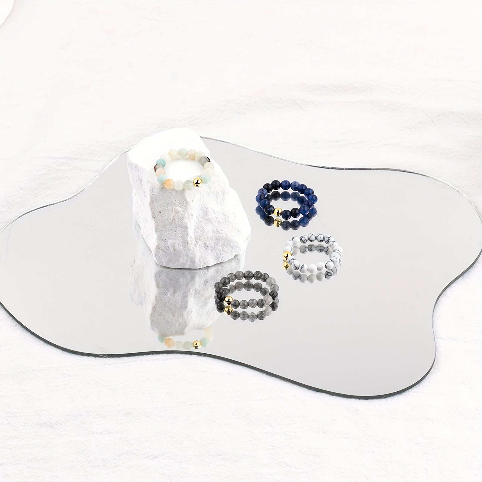 4Mm Lapis Lazuli Expandable Adjustable Luxury Fashion Ring