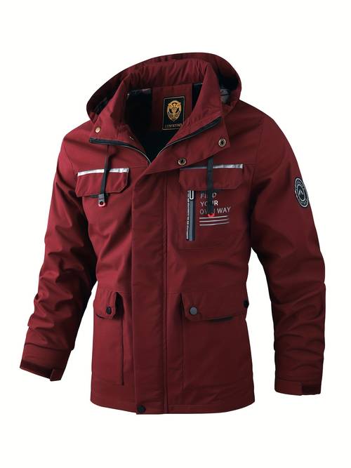 mens lightweight windproof jacket gray casual outdoor coat with detachable hood multiple pockets now or way design for windbreaker jacket