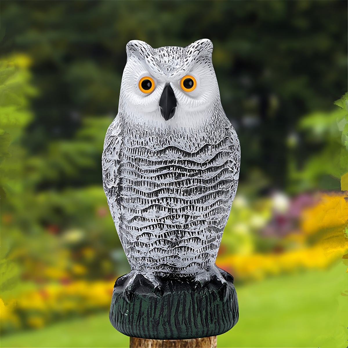 

1pc Fake Owl : Scarecrows - Plastic Statues For Pest Repellent, , And In , - For Halloween Bat- Theme - No , No