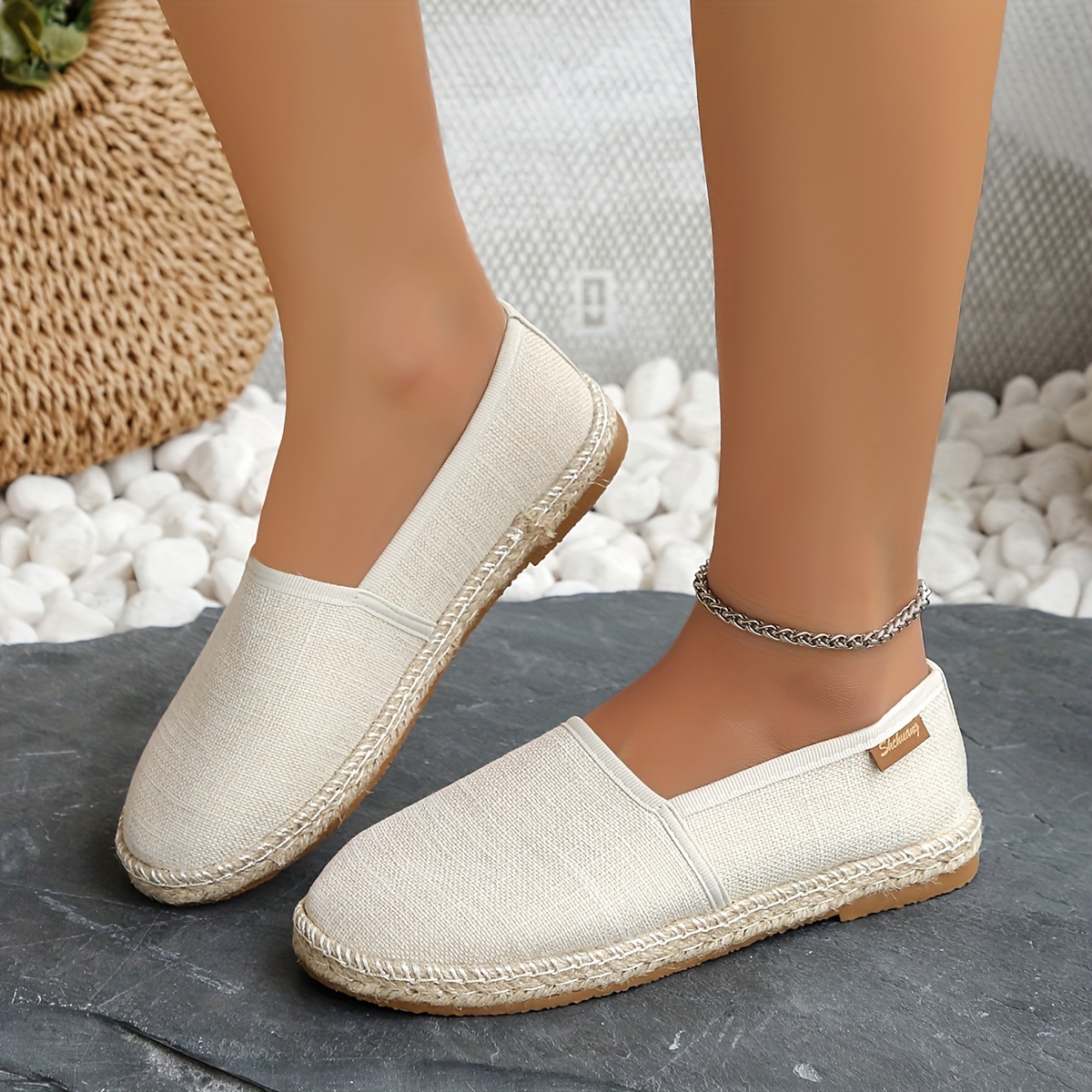 

Women's Espadrilles Comfort Flats, Soft Sole Lightweight Daily Footwear, Breathable Travel Shoes